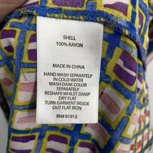 Plenty Tracy Reece Sleeveless Dress size 4 Colorful Hand Batik Pattern Pockets - Picture 10 of 13